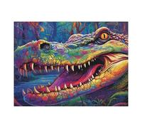 Puzzle 52x38cm/1000pcs pour Adolescents Colorful Crocodile in The Jungle Puzzle pour Adultes Jeu Manuel Découpe De Précision Idéal comme Cadeau pour Toute La Famille 52x38cm/1000pcs