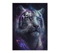 Puzzle 52x38cm/1000pcs pour Adolescents Cosmic Tiger Portrait-5 Puzzle Adulte Anti-Stress Décoration Parfaite Interaction Parent-Enfant 52x38cm/1000pcs