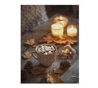 Puzzle 52x38cm/1000pcs pour Adolescents Cozy Autumn Evening Puzzle pour Adultes Jeu Familial Décoration Murale Aide À Exercer Le Cerveau 52x38cm/1000pcs