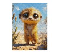 Puzzle 52x38cm/1000pcs pour Adolescents Cute Meerkat with Big Eyes Puzzles pour Adolescents Jouets Anti-Stress Une Œuvre d'art pour Un Anniversaire, Noël 52x38cm/1000pcs