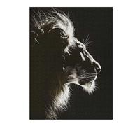 Puzzle 52x38cm/1000pcs pour Adolescents Dark Lion Facing Upwards Casse-têtes pour Adultes, Jeu De Réflexion, Anti-Stress, Cadeaux d'anniversaire Et Cadeaux Uniques 52x38cm/1000pcs