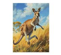 Puzzle 52x38cm/1000pcs pour Adolescents Dynamic Kangaroo Casse-têtes pour Adultes, Jeu De Réflexion, Anti-Stress, Cadeaux d'anniversaire Et Cadeaux Uniques 52x38cm/1000pcs