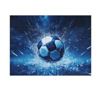 Puzzle 52x38cm/1000pcs pour Adolescents Dynamic Soccer Ball in Action Puzzles pour Adultes Jeux De Détente Décoration Intérieure Cadeaux Uniques pour Anniversaire Et Noël 52x38cm/1000pcs
