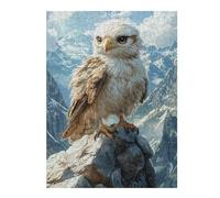 Puzzle 52x38cm/1000pcs pour Adolescents Eagle on Mountain Peak Puzzles pour Adolescents Jouets Anti-Stress Une Œuvre d'art pour Un Anniversaire, Noël 52x38cm/1000pcs