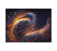Puzzle 52x38cm/1000pcs pour Adolescents Enchanted Feathered Serpent Puzzle Adulte, Jouet, Décoration Murale, Décoration Intérieure, Cadeaux Uniques pour Anniversaire Et Noël 52x38cm/1000pcs