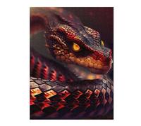 Puzzle 52x38cm/1000pcs pour Adolescents Fiery Serpent Portrait Casse-tête pour Adultes, Jeu De Réflexion, Décoration Murale, Idéal comme Cadeau 52x38cm/1000pcs
