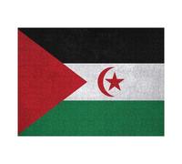 Puzzle 52x38cm/1000pcs pour Adolescents Flag of Western Sahara Puzzle Adulte Anti-Stress Décoration Parfaite Interaction Parent-Enfant 52x38cm/1000pcs