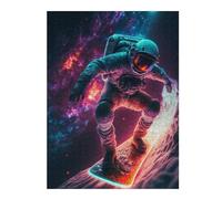 Puzzle 52x38cm/1000pcs pour Adolescents Galaxy Surfing Astronaut Puzzles pour Adultes Jeu Manuel Découpe De Précision Cadeaux d'anniversaire Et Cadeaux Uniques 52x38cm/1000pcs
