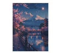 Puzzle 52x38cm/1000pcs pour Adolescents Japanese Landscape Blossom Puzzles pour Adultes Jeu Manuel Découpe De Précision Cadeaux d'anniversaire Et Cadeaux Uniques 52x38cm/1000pcs