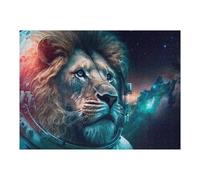 Puzzle 52x38cm/1000pcs pour Adolescents Lion in Space Helmet Puzzle Adulte, Jouet, Décoration Murale, Décoration Intérieure, Cadeaux Uniques pour Anniversaire Et Noël 52x38cm/1000pcs