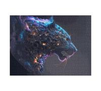 Puzzle 52x38cm/1000pcs pour Adolescents Neon Tiger Digital Art -2 Puzzle pour Adultes Jeu Manuel Découpe De Précision Idéal comme Cadeau pour Toute La Famille 52x38cm/1000pcs