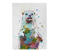 Puzzle 52x38cm/1000pcs pour Adolescents Otter Casse-tête pour Adultes, Jeu De Réflexion, Décoration Murale, Idéal comme Cadeau 52x38cm/1000pcs