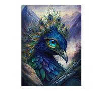 Puzzle 52x38cm/1000pcs pour Adolescents Peacock Mythical Land Puzzles pour Adolescents Jouets Anti-Stress Une Œuvre d'art pour Un Anniversaire, Noël 52x38cm/1000pcs