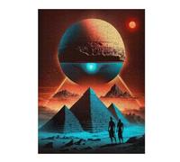 Puzzle 52x38cm/1000pcs pour Adolescents Pyramide Alien Citizen Puzzles pour Adultes Jeu Manuel Découpe De Précision Cadeaux d'anniversaire Et Cadeaux Uniques 52x38cm/1000pcs
