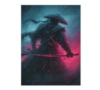 Puzzle 52x38cm/1000pcs pour Adolescents Samurai Warrior in Rain Puzzle pour Adultes Jouets Anti-Stress Décoration Parfaite pour Un Anniversaire, Noël 52x38cm/1000pcs