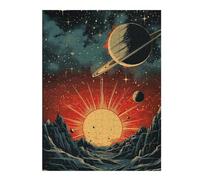 Puzzle 52x38cm/1000pcs pour Adolescents Solar System Fantasy Poste Puzzle Adulte, Jouet, Décoration Murale, Décoration Intérieure, Cadeaux Uniques pour Anniversaire Et Noël 52x38cm/1000pcs
