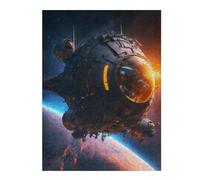 Puzzle 52x38cm/1000pcs pour Adolescents Space Station Orbiting Planet Puzzle pour Adultes Jeu Manuel Découpe De Précision Idéal comme Cadeau pour Toute La Famille 52x38cm/1000pcs