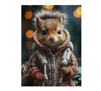 Puzzle 52x38cm/1000pcs pour Adolescents Squirrels Festive Flick Puzzles pour Adultes Jeu Manuel Cadeau d'anniversaire Idéal pour Toute La Famille 52x38cm/1000pcs