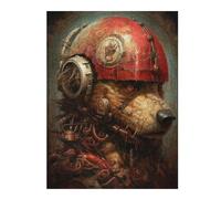 Puzzle 52x38cm/1000pcs pour Adolescents Steampunk Bear Portrait Puzzle pour Adultes Jeux Relaxants Vacances À La Maison Offre Spéciale pour Toute La Famille 52x38cm/1000pcs