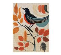 Puzzle 52x38cm/1000pcs pour Adolescents Stylized Bird on Branch Puzzles pour Adolescents - Jeu Familial pour Améliorer La Mémoire - Cadeaux Anti-Stress 52x38cm/1000pcs
