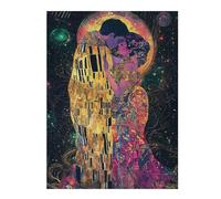 Puzzle 52x38cm/1000pcs pour Adolescents The Kiss Celestial Fantasy Art Nouveau Casse-têtes pour Adultes Jeux De Détente Analyse Et Logique Difficile Et Stimulant 52x38cm/1000pcs