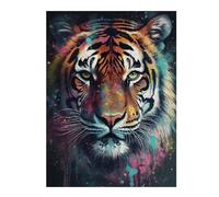 Puzzle 52x38cm/1000pcs pour Adolescents Tiger Painting Casse-têtes pour Adultes, Jeu De Réflexion, Anti-Stress, Cadeaux d'anniversaire Et Cadeaux Uniques 52x38cm/1000pcs