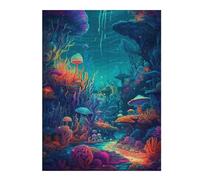 Puzzle 52x38cm/1000pcs pour Adolescents Underwater Mushroom Paradise Puzzle pour Adultes Jeux Relaxants Vacances À La Maison Offre Spéciale pour Toute La Famille 52x38cm/1000pcs