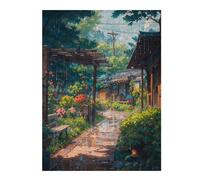 Puzzle 52x38cm/1000pcs pour Adolescents Village Rain Puzzle Adulte, Jouet, Décoration Murale, Décoration Intérieure, Cadeaux Uniques pour Anniversaire Et Noël 52x38cm/1000pcs