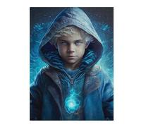 Puzzle 52x38cm/1000pcs pour Adolescents Young Wizard with Glowing Orb Puzzles pour Adultes Jouets Anti-Stress Cadeaux pour Femmes Est Idéal comme Cadeau 52x38cm/1000pcs