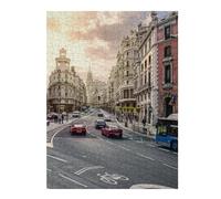 Puzzle 52x38cm/1000pcs pour Adultes Famous Gran Vía, Madrid, Spain Puzzles pour Adultes Jeux Relaxants Cadeau d'anniversaire Stimule Le Cerveau 52x38cm/1000pcs