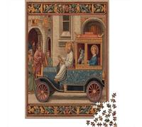 Puzzle 52x38cm/1000pcs pour Adultes Illustrations de manuscrits médiévaux,pour Femmes Et Hommes,Planche en Bois,Verrouillage De Précision