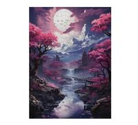 Puzzle 52x38cm/1000pcs pour Adultes Japanese Cherry Blossoms Adolescents Puzzles Jeu Manuel Course De Vitesse Offrez-Leur des Cadeaux pour Toute La Famille 52x38cm/1000pcs