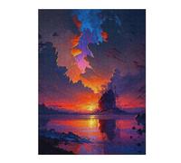 Puzzle 52x38cm/1000pcs pour Adultes Lonely Island Adolescents Puzzles Jeu Manuel Course De Vitesse Offrez-Leur des Cadeaux pour Toute La Famille 52x38cm/1000pcs