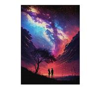 Puzzle 52x38cm/1000pcs pour Adultes Milky Way Couple Adolescents Puzzles Jeu Manuel Course De Vitesse Offrez-Leur des Cadeaux pour Toute La Famille 52x38cm/1000pcs