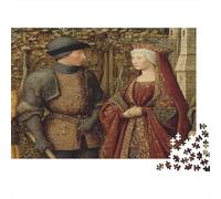 Puzzle 52x38cm/1000pcs pour Adultes Peinture de Portraits médiévaux d'hommes et de Femmes,pour Femmes Et Hommes,Planche en Bois,Verrouillage De Précision