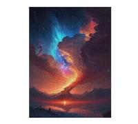 Puzzle 52x38cm/1000pcs pour Adultes Red and Blue Epic Sky Adolescents Puzzles Jeu Manuel Course De Vitesse Offrez-Leur des Cadeaux pour Toute La Famille 52x38cm/1000pcs