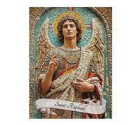 Puzzle 52x38cm/1000pcs pour Adultes Saint Raphael Archangel Adolescents Puzzles Jeu Manuel Course De Vitesse Offrez-Leur des Cadeaux pour Toute La Famille 52x38cm/1000pcs