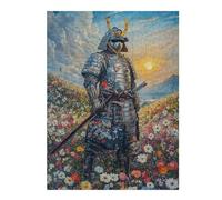 Puzzle 52x38cm/1000pcs Samurai in Flower Field Puzzles pour Adultes, Jouets, Décoration Murale, Cadeaux pour Femmes, Cadeaux Uniques pour Un Anniversaire Et Noël 52x38cm/1000pcs