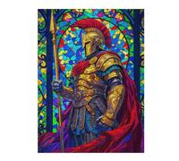 Puzzle 52x38cm/1000pcs Stained Glass Spartan Puzzles pour Adolescents : Jeux Pratiques D'analyse Et De Logique, Parfaits comme Cadeaux pour Toute La Famille 52x38cm/1000pcs