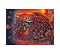 Puzzle 52x38cm/1000pcs Whimsical Feathered Creature in Fiery Sky Puzzle Anti-Stress, Jouet Amusant Et Humoristique, Idéal en Cadeau pour Toute La Famille 52x38cm/1000pcs