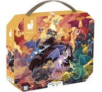 Janod – Puzzle enfant Terre de Dragons – 54 pièces – Motricité fine – Valisette – FSC – Dès 5 ans