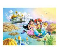 Puzzle 54 pièces - mini puzzle : aladin et yasmine sur le tapis volant castorland