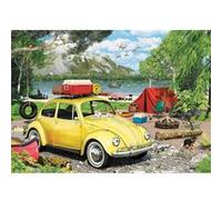 Puzzle 550 pièces : Boîte métal : Coccinelle camping (VW Beetle) G