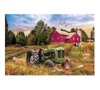 Puzzle 550 pièces : Boîte métal : Tracteur