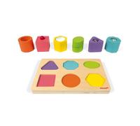 JANOD - Puzzle 6 cubes sensoriels I wood bois