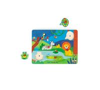 Moulin Roty – Puzzle Les Toupitis – 6 pièces sonore, animaux en bois