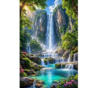 Puzzle 60 Pièces Adulte 40 x 28 cm,Cascades du Paysage Impossible Classique Jigsaw Puzzles,Jeu Classique pour Toute la Famille,Décoration Murale & Cadeau