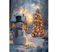 Puzzle 60 Pièces Adultes Bonhomme de Neige d’Hiver, 60 Pièces Puzzles pour Adultes Jeu éducatif Jouets Défi, Décoration de la Maison, Cadeaux de Vacances