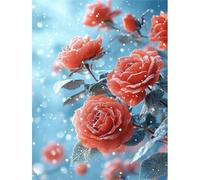 Puzzle 60 Pièces Adultes Glace Neige Rose 40x28cm 60 Pièces Puzzles pour Adultes Jeu éducatif défi Jouet, Puzzle Impossible pour Toute la Famille
