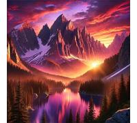 Puzzle 60 Pièces Adultes Lever Soleil Jungle Montagneuse, Jeu éducatif Défi Jouets Divertissement Créatif, Puzzle Adulte 60 Pieces 35x35 cm